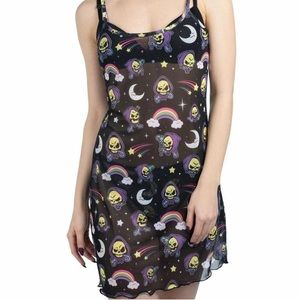 Killstar Masters of the Universe mesh mini dress Not Cute Skeletor